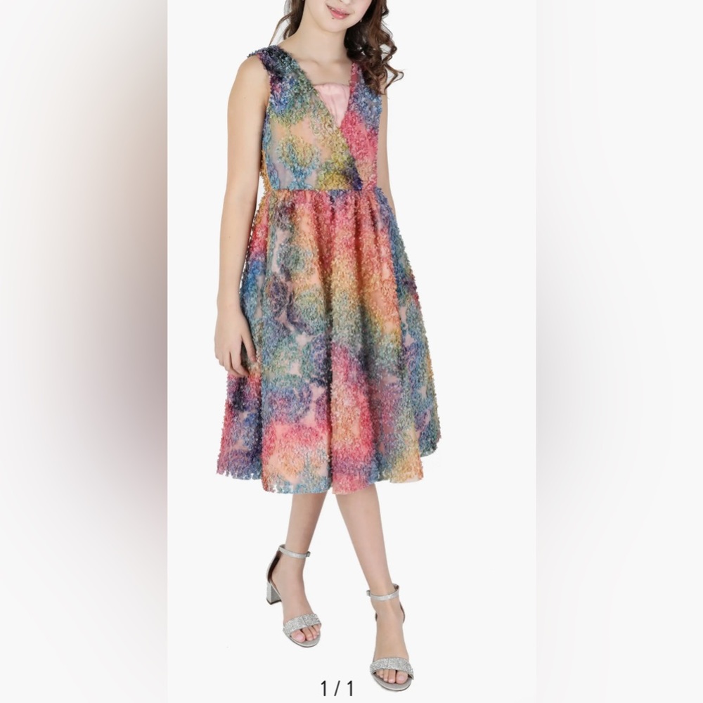 NWT Christian Siriano Ombré Soutache Dress